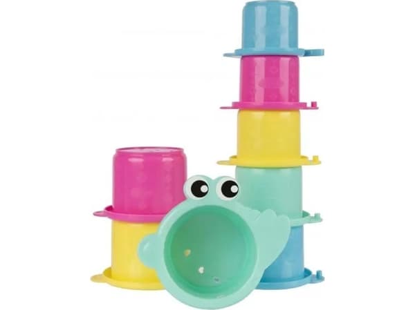 Playgro PLAYGRO bath toy Croc Cups, 8 pcs., 018026907