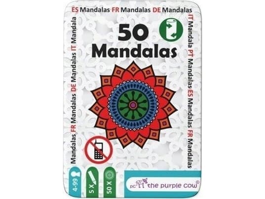 PURPLE COW colouring set 50 Mandalas, 580