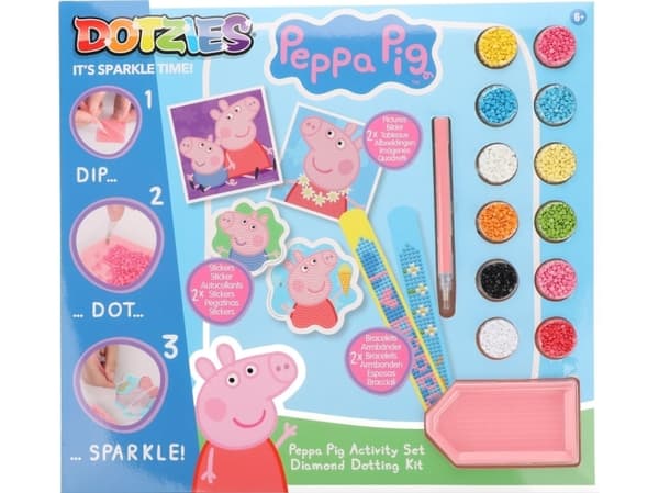 DIAMOND DOTS kreativt sett for tegning med diamanter Peppa Pig, DTZ10.010