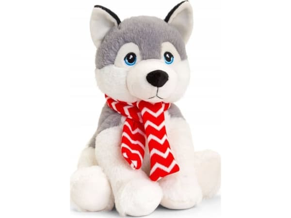 KEEL TOYS plush husky with scarf 35cm., SX1933