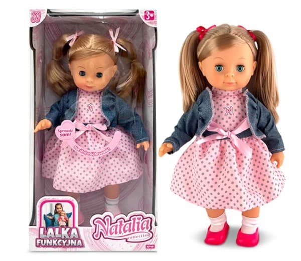 Natalia doll 39cm speaks Polish, navy blue jacket 168093