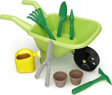 CARRIOLA wheelbarrow with toy garden tools, 1349