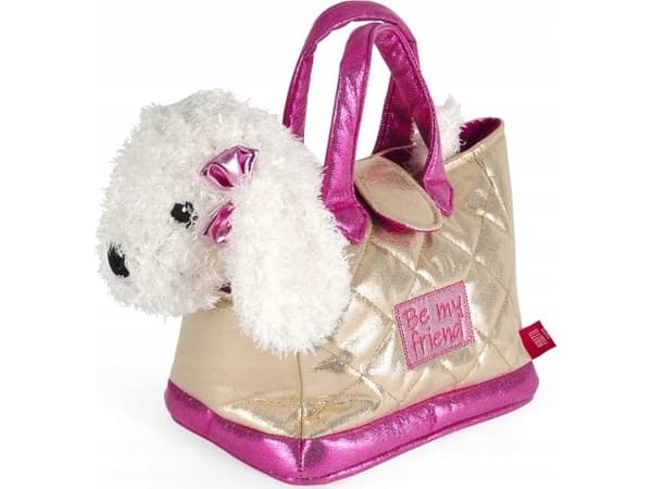 Perletti PERLETTI gold bag with removable plush Paris puppies, 13083
