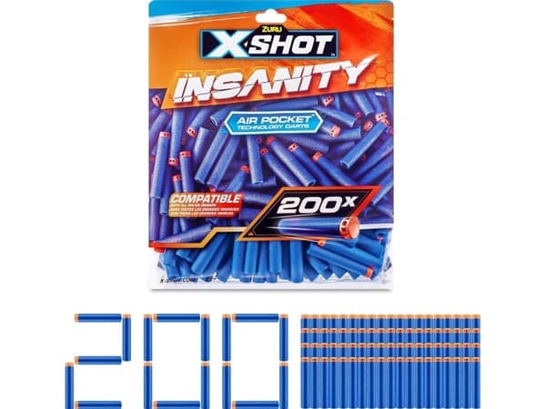 X-Shot X-SHOT täyttö Insanity, 200 kpl, 36624