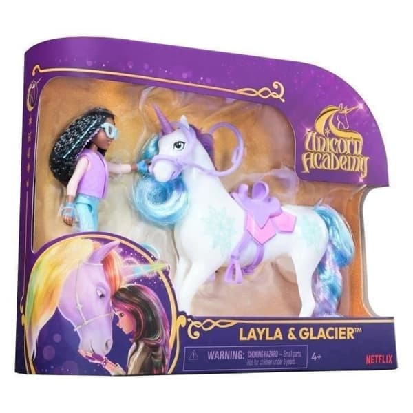 SPIN MASTER UNICORN BOX AND DOLL GLACIER OCH LAYLA Unicorn Academy