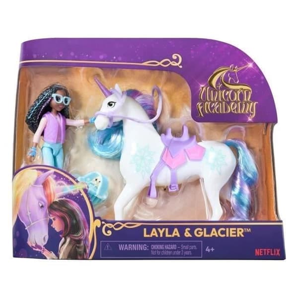 SPIN MASTER UNICORN BOX AND DOLL GLACIER OCH LAYLA Unicorn Academy