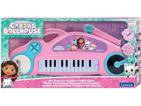 Gabby's Dollhouse Fun Electronic Keyboard with Light