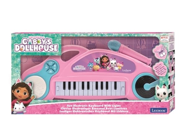 Gabby's Dollhouse Fun Electronic Keyboard with Light