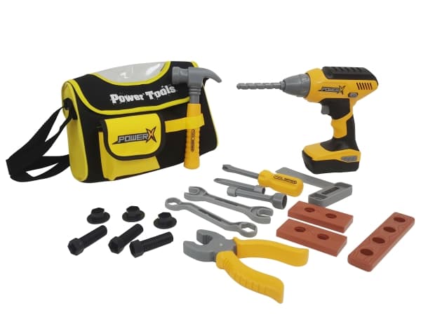 POWER X, Tool Set w/ Electric Drill and Tool Bag