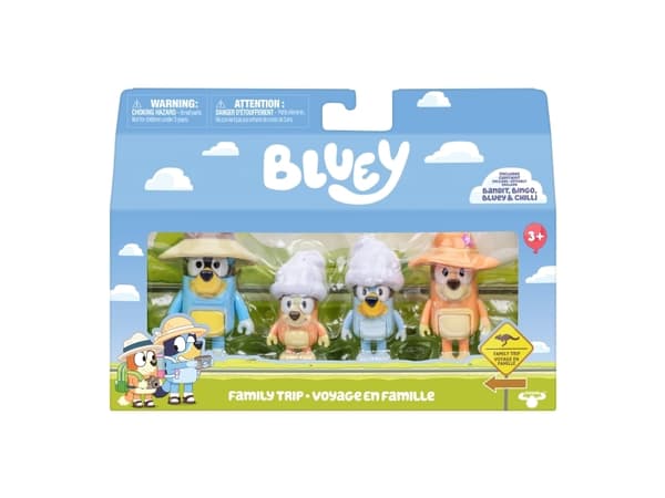 Bluey BLUEY Holiday Figure 4pk Family Trip