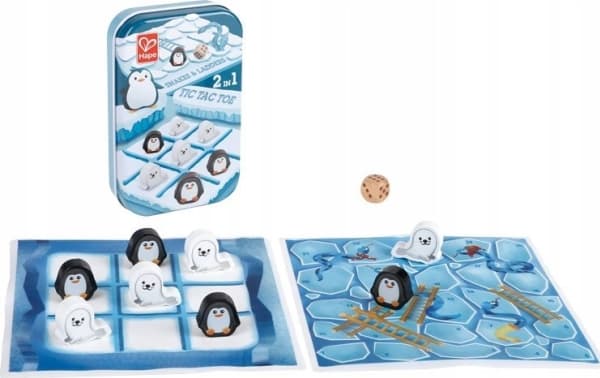 Hape HAPE 2 in 1 games Tic Tac Toe/ Snakes & Ladders, E0478A