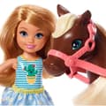Miniatyrbild 3 av 4: Barbie tonårsdocka Chelsea &amp; Pony 15 cm brun/blå 4-delad