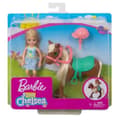 Miniatyrbild 4 av 4: Barbie tonårsdocka Chelsea &amp; Pony 15 cm brun/blå 4-delad