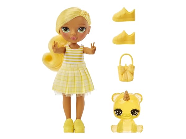 Rainbow High Littles Dolls- Daisy (Yellow), Mode dukke, Flicka, 4 År, Dreng/Pige, 13,9 mm, Flerfarvet