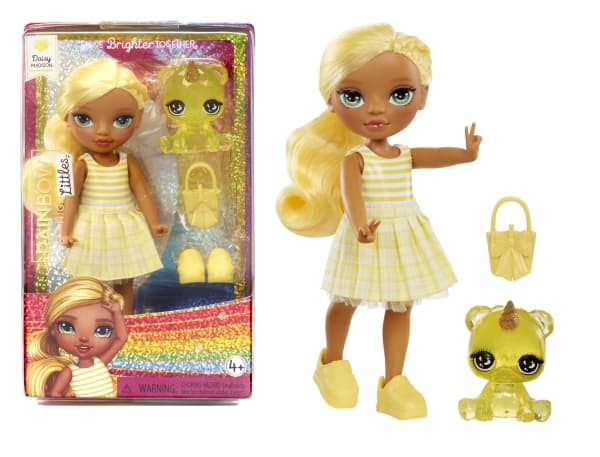 Rainbow High Littles Dolls- Daisy (Yellow), Mode dukke, Flicka, 4 År, Dreng/Pige, 13,9 mm, Flerfarvet