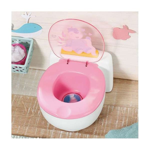 Zapf Creation Bath Poo Poo Født Med Lyd Og Glimmer Baby Born 43 Cm Rosa