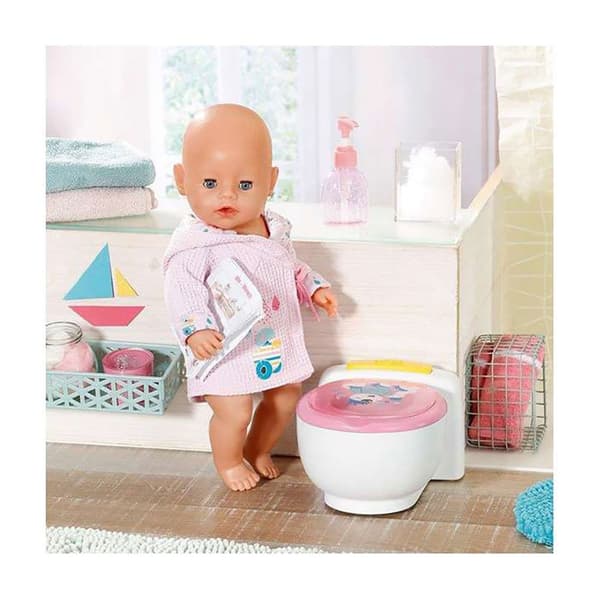 Zapf Creation Bath Poo Poo Født Med Lyd Og Glimmer Baby Born 43 Cm Rosa