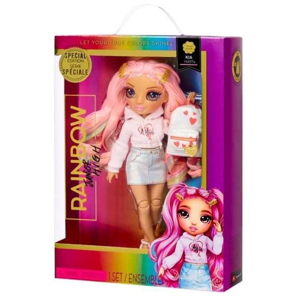 Rainbow High Junior High S3 - Rainbow Fashion Doll 22cm - Kia Hart (Rosa)
