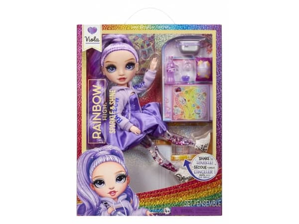 Rainbow High Sparkle & Shine Fashion Dolls- Viola (Purple), Motedukke, Jente, 4 år, Gutt/Jente, 280 mm, Flerfarget