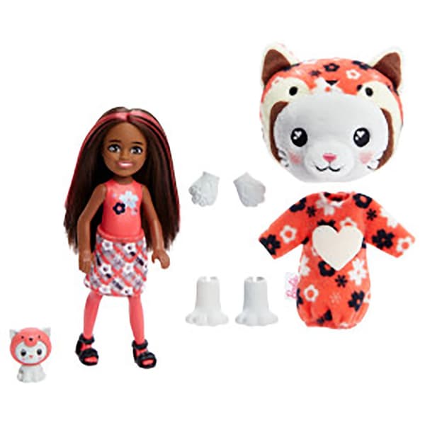 Barbie Serie Panda Kitten Dräktdocka Chelsea Cutie Reveal Rosa