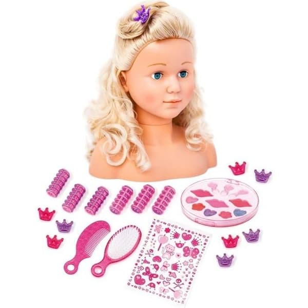 Frisör- och sminkleksak för barn - BAYER - Super Model stylinghuvud 27 cm - Tillbehör ingår
