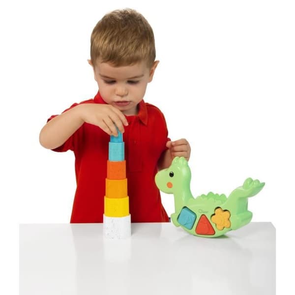 Ekologisk plyschleksak - CHICCO - Lino the ECO dino - Blandat - 12 månader till 3 år - Grön