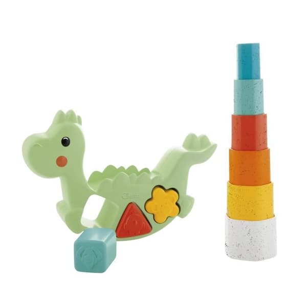 Ekologisk plyschleksak - CHICCO - Lino the ECO dino - Blandat - 12 månader till 3 år - Grön