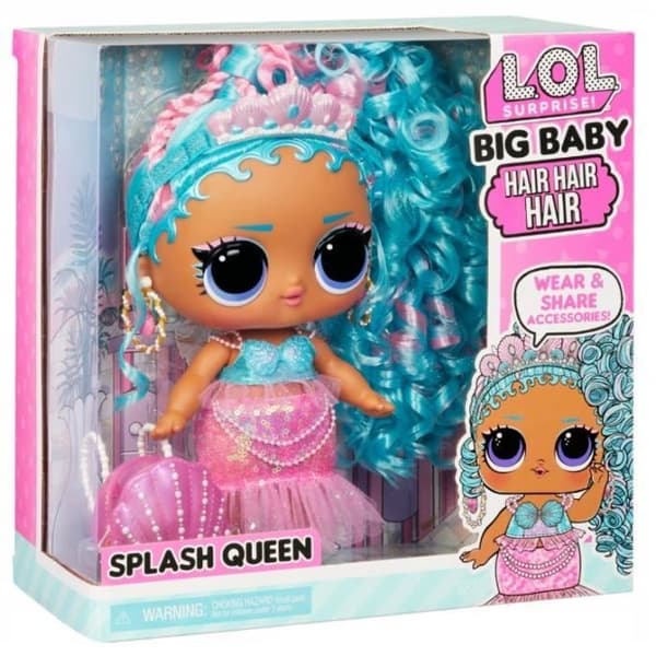 LOL. Överraskning - 30 cm Big Baby Hair Doll - Splash Queen