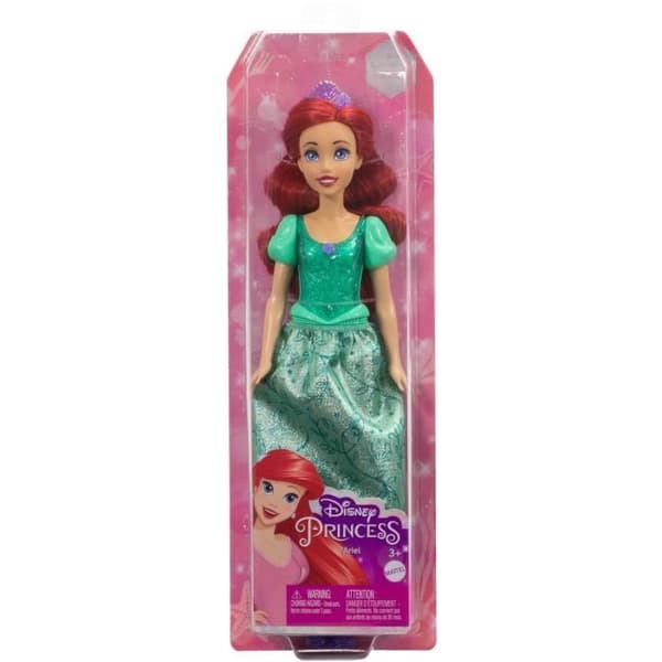 Ariel Doll 29 cm, Mattel Disney Princess Doll dressing och tillbehör HLW10