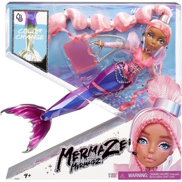 Mermaze Mermaidz - Harmonisk - 34 cm sjöjungfrumodedocka - Byt färg i vatten