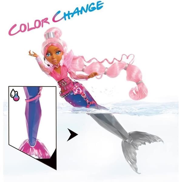 Mermaze Mermaidz - Harmonisk - 34 cm sjöjungfrumodedocka - Byt färg i vatten