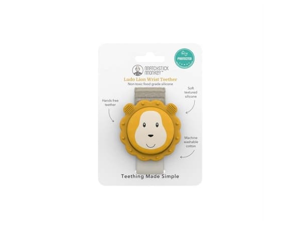 Matchstick Monkey Wrist Teether Ludo Lion