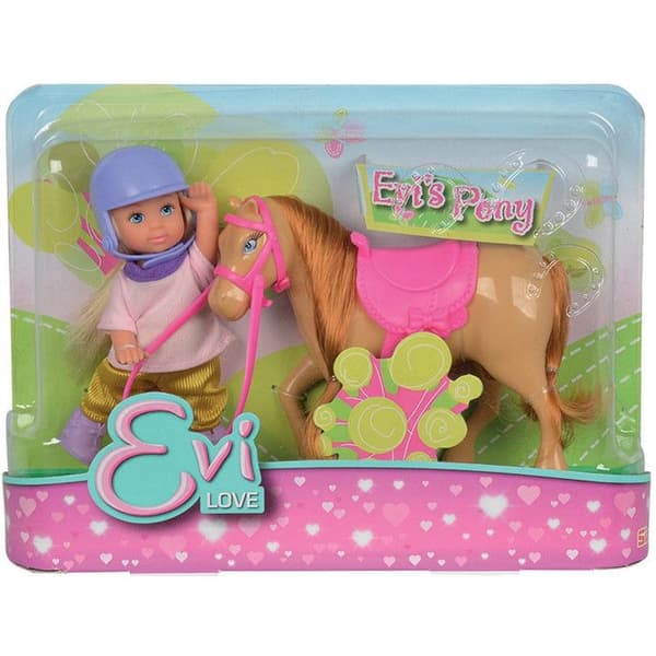 Evi Doll + Pony Sortiment - Simba - Evi Love - 4 Mod - För barn från 3 år och uppåt