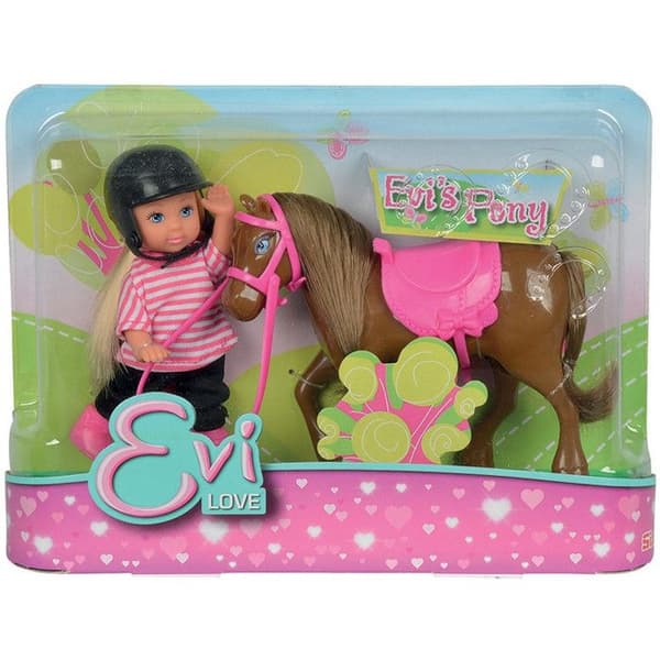 Evi Doll + Pony Sortiment - Simba - Evi Love - 4 Mod - För barn från 3 år och uppåt