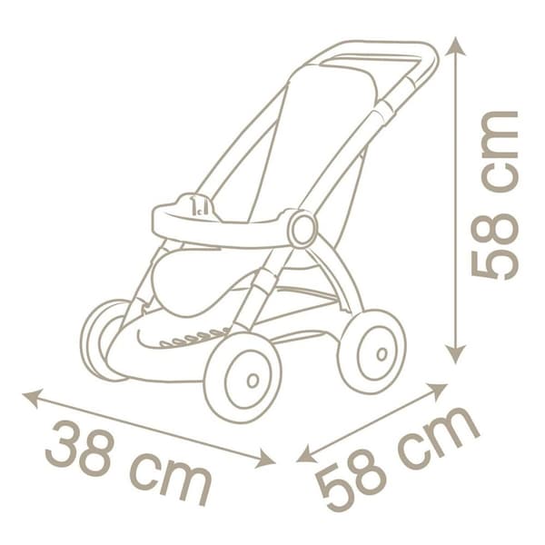 Lille Barnevogn til Dukker Smoby Stroller (58 cm)