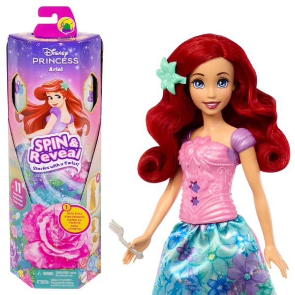 Disney Prinsesse - Snurr og avslør Ariel-dukke (HTV88)