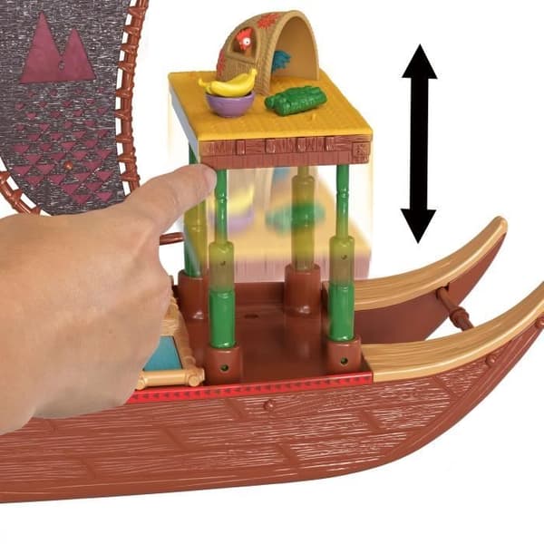 MATTEL Disney Vaiana 2 - Vaïanas kanot + 1 Moana-docka + Kycklingen HeiHei JBT78