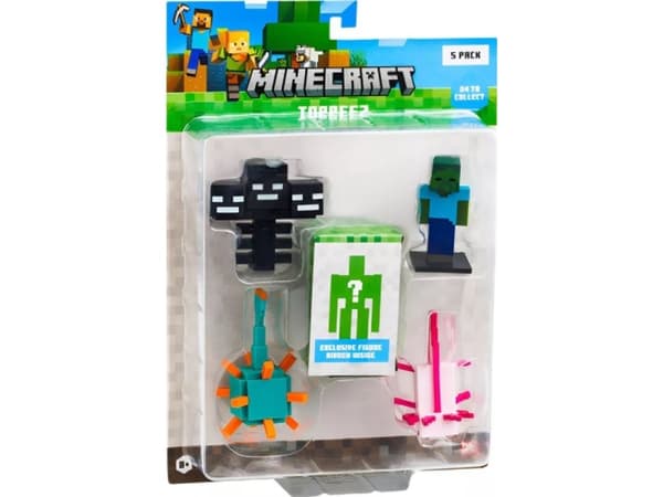 Figurka Minecraft MINECRAFT 3D Pencil Toppers figures 5-pack