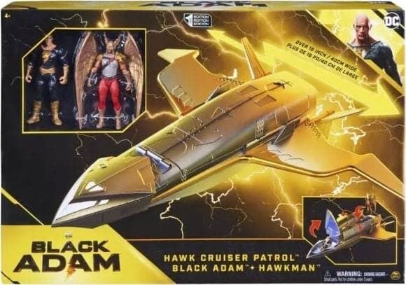 Black Adam Black Adam Black Adam Black Adam Black ADAM -avaruusalus, jossa on Black Adam ja Hawkman -figuurit, 6064871