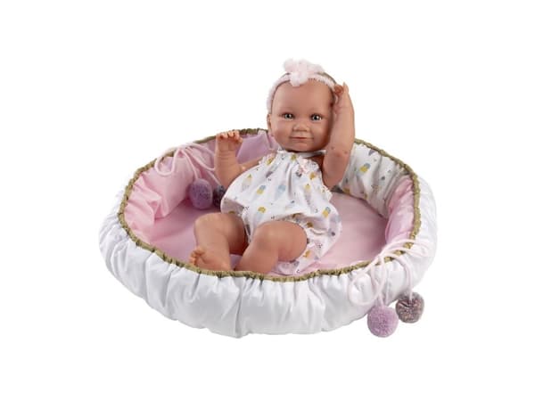 Llorens 73806 Vinyl baby doll 40 cm Nica in cocoon