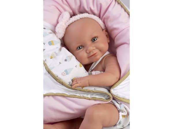 Llorens 73806 Vinyl baby doll 40 cm Nica in cocoon
