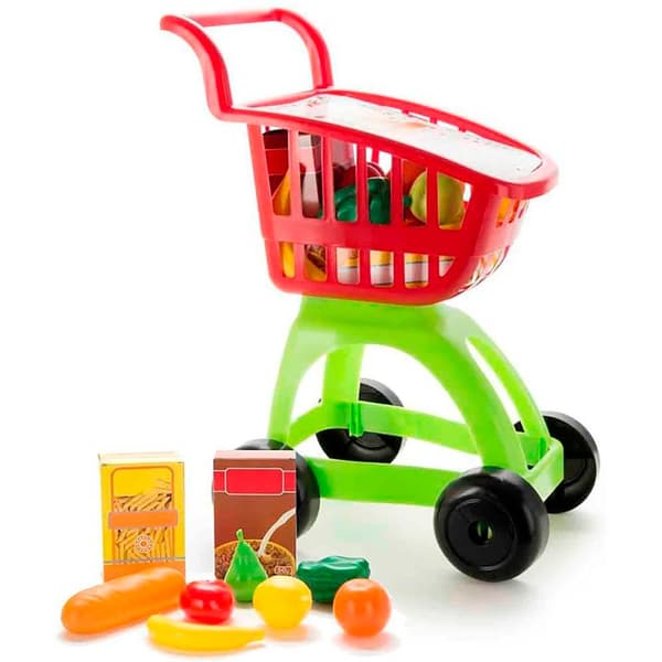 Vicam Toys Vogn Med Mad Supermarket Flerfarvet