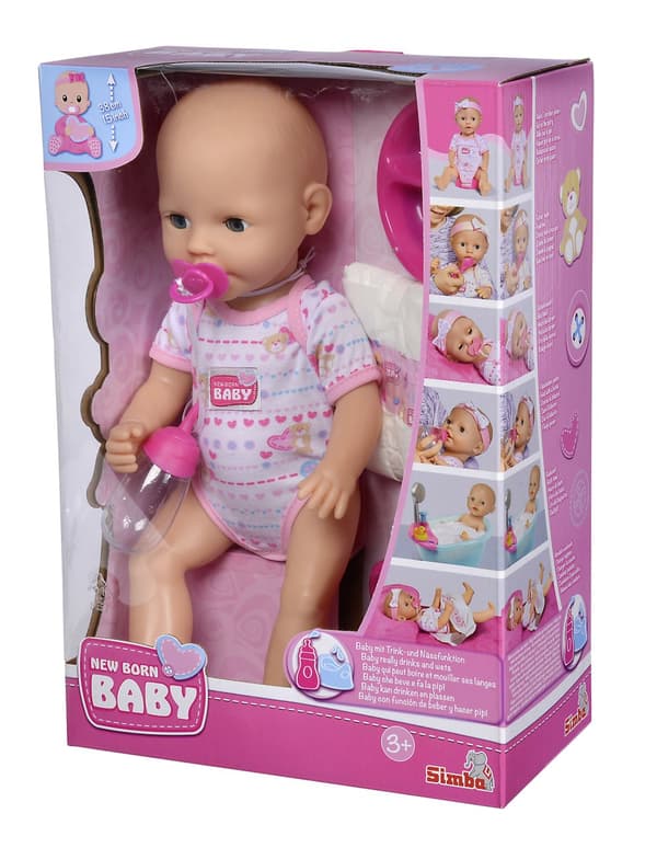 Spise Vanndukke, 38 cm New Born Baby