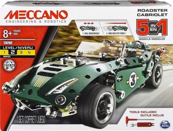 Meccano MECCANO constructor MULTI 5 Model Set - Pull Back Car, 6040176