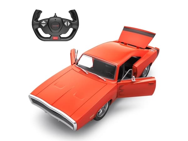 Rastar 1970 Dodge Charger RT rød RASTAR modell 1:16 Fjernstyrt bil + Fjernkontroll