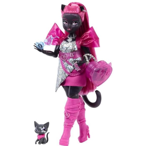 Monster High - Catty Black - Docka med kattamulet och tillbehör HXH76