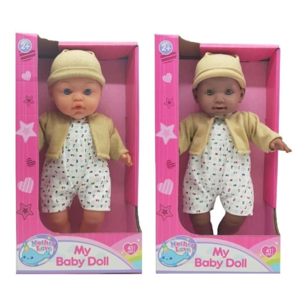 Mother Love Baby Doll 41 cm Mörk/Vit Assorted