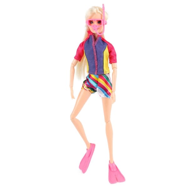 Lauren Deluxe Teen Doll Diver med glitterdelfin