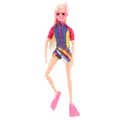 Miniatyrbild 3 av 7: Lauren Deluxe Teen Doll Diver med glitterdelfin