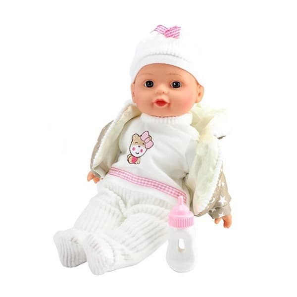 Beau Baby Doll 32 cm + vinteroutfit og flaske
